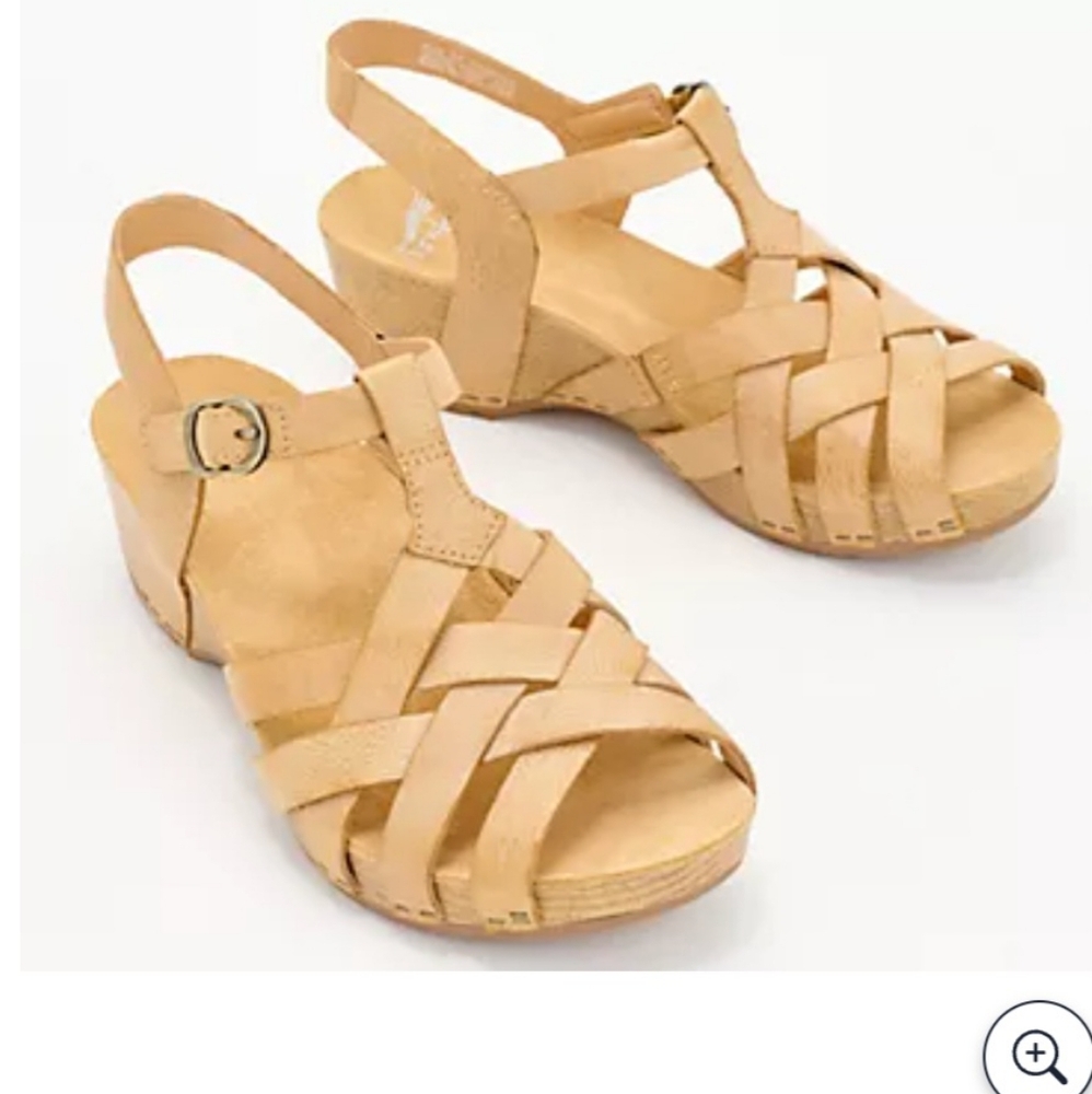 Dansko Beige Leather Women's Sandals